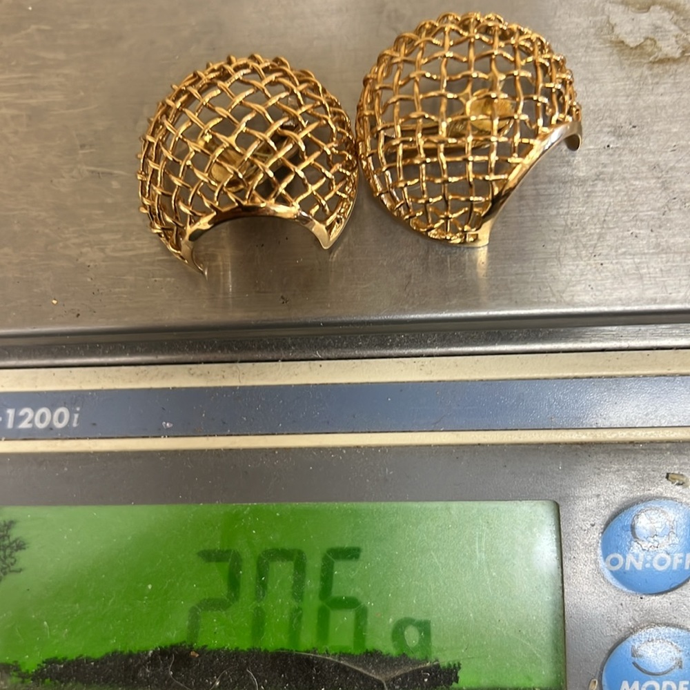 Gold Earrings Solid 18k Earrings - image 4